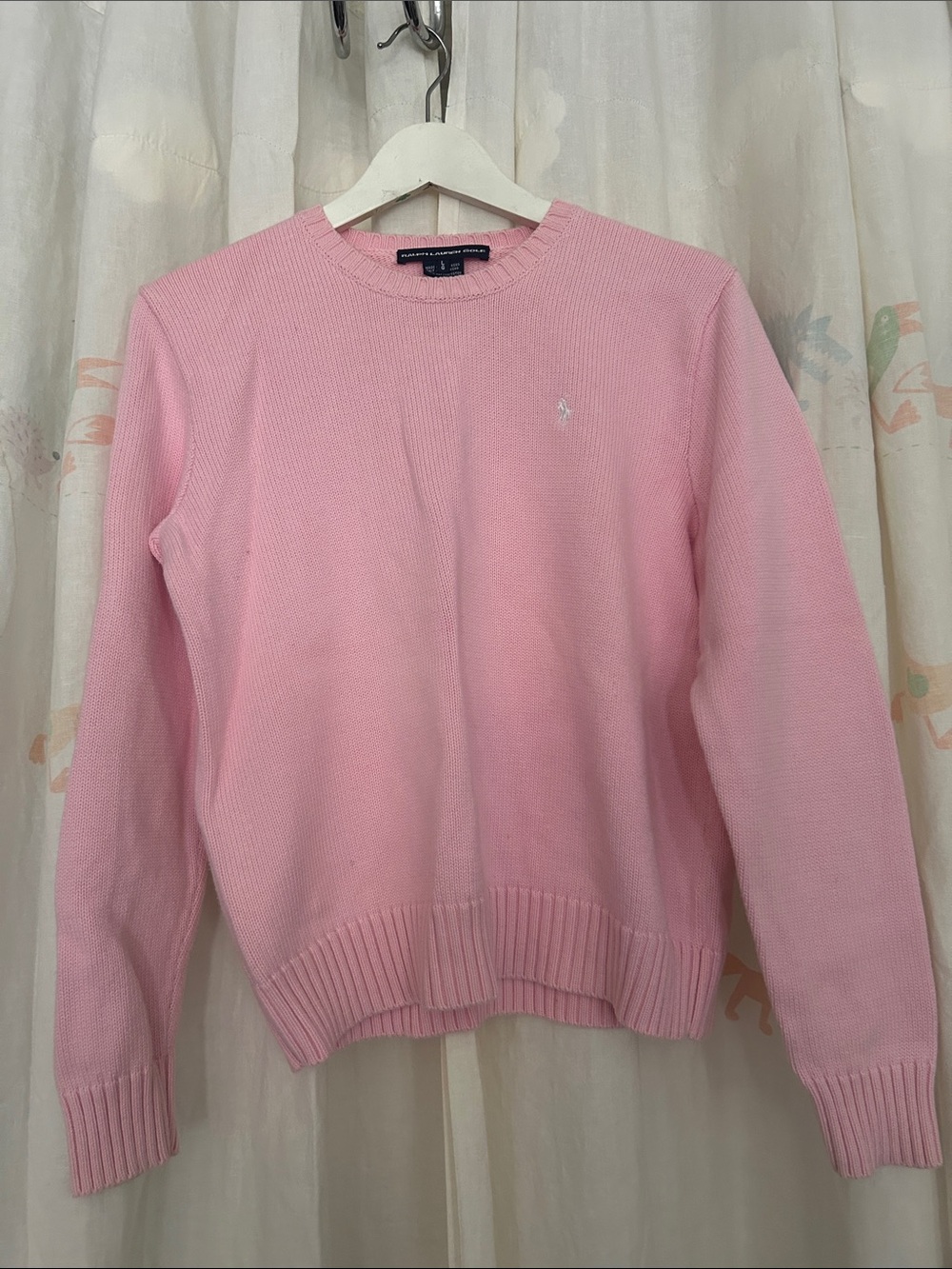 Ralph Lauren Light Pink Crewneck Sweater L - Picture 2 of 9